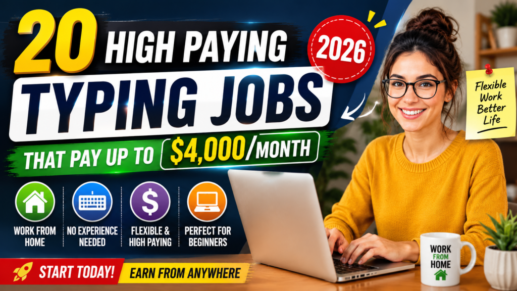 20 High Paying Typing Jobs That Pay Up to $4,000/Month